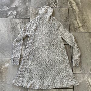🤍 Daily Practice Turtleneck Sweater Dress Flowy Size Medium Cotton Metallic